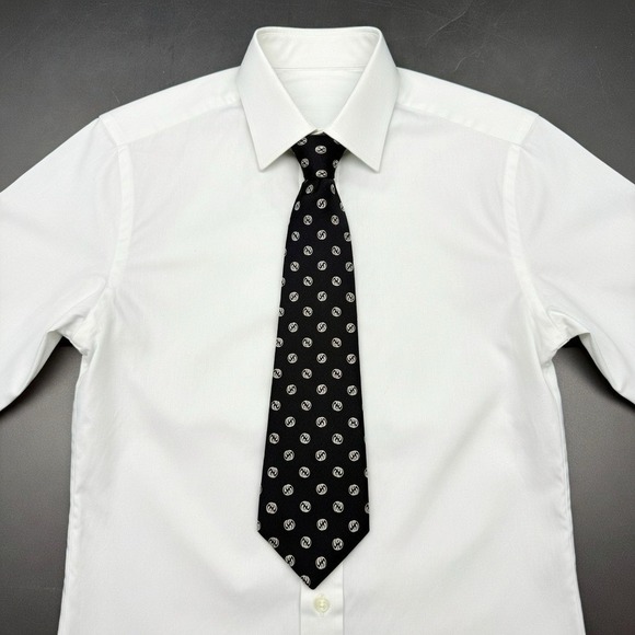 Polo Ralph Lauren Other - Polo Ralph Lauren Vintage Black Monogram Tie 56‎ Inch Made in USA 100% Silk 4 In